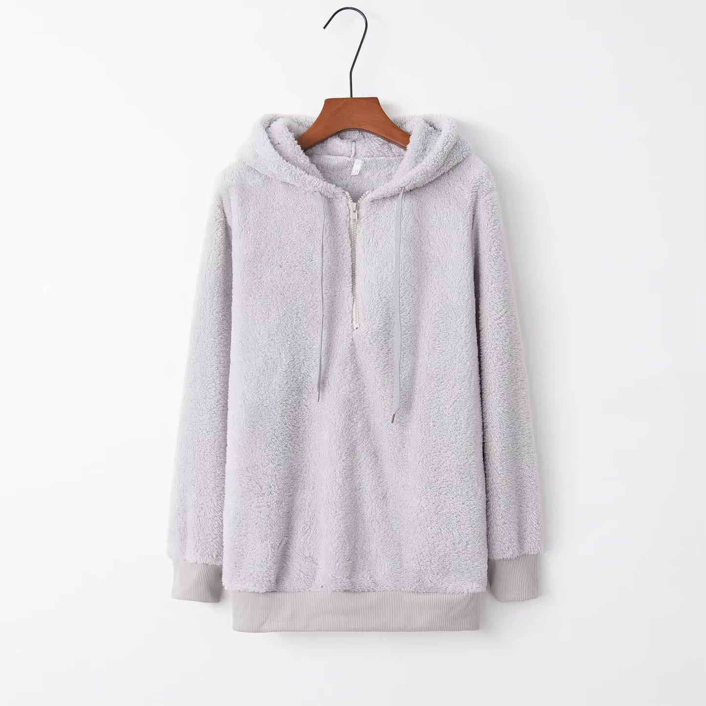 Sasha | Fluffy Half-Rits Hoodie | 1+1 GRATIS