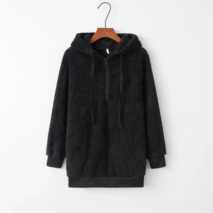 Sasha | Fluffy Half-Rits Hoodie | 1+1 GRATIS