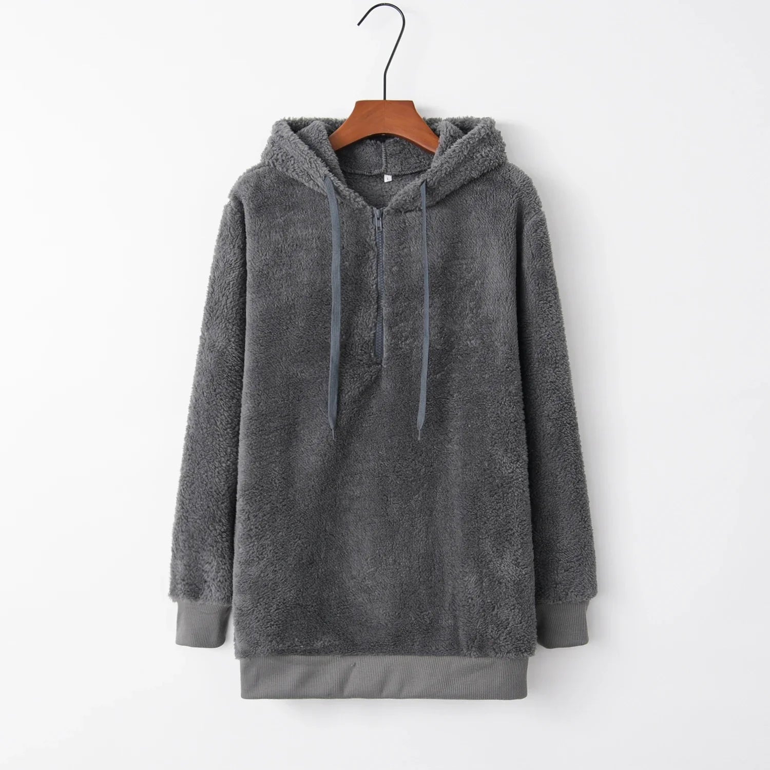 Sasha | Fluffy Half-Rits Hoodie | 1+1 GRATIS